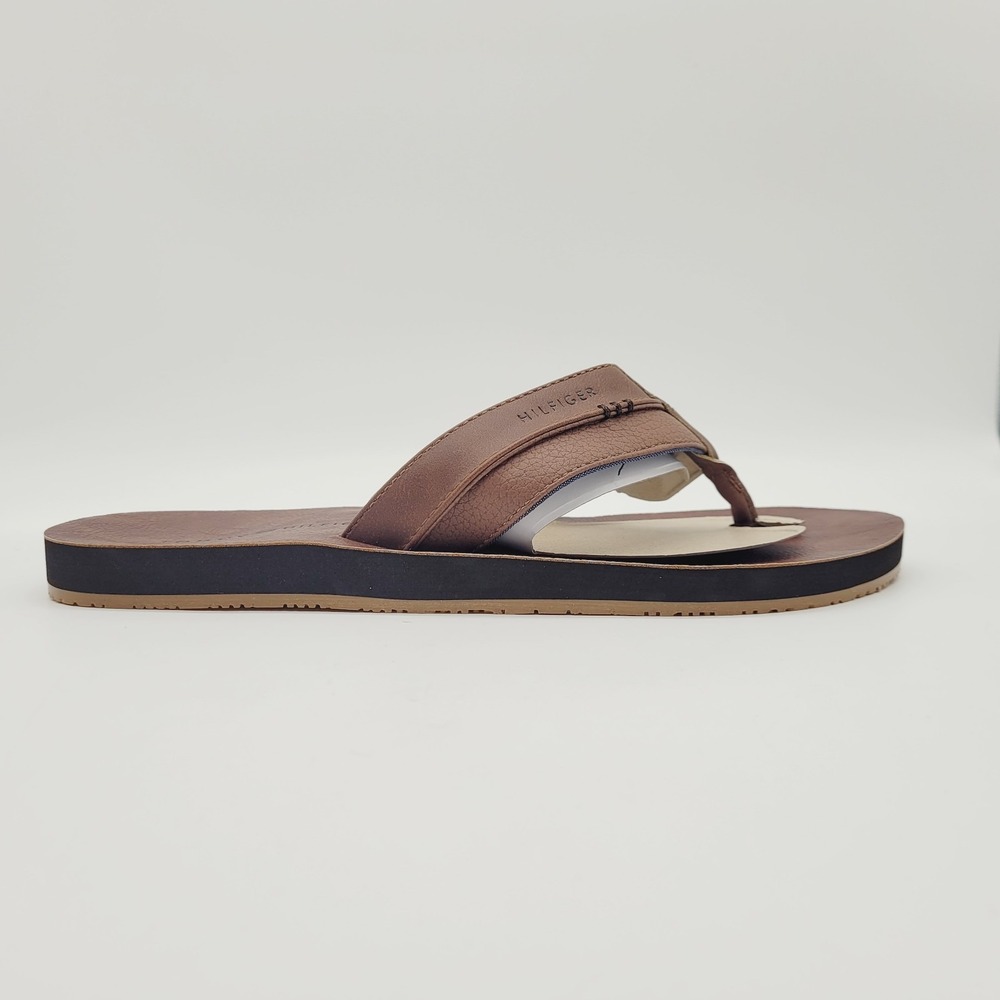 Tommy Hilfiger Davidson Men's Sandals Cognac Size 9 Slip-On‎ Summer Comfort